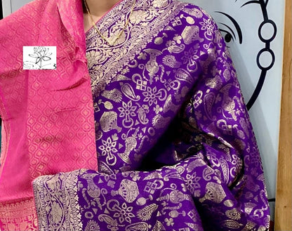 Kiasha banarsi gorgette saree
