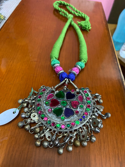Green Afghani neck piece