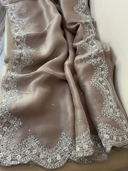 Liba organza partywear saree