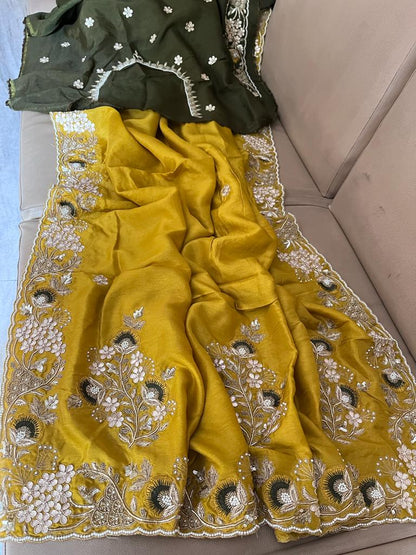 Avishka embroidered gottapatti saree