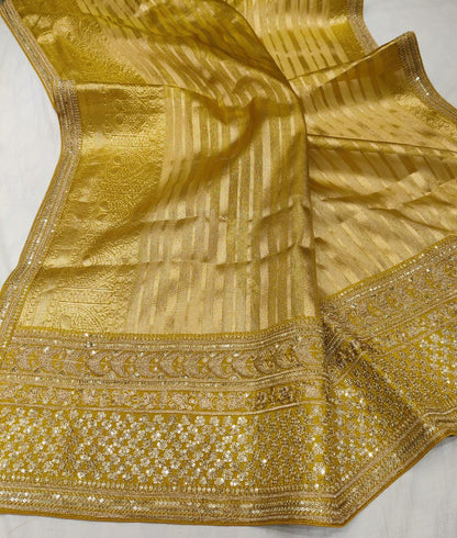 Nashel jari organza saree