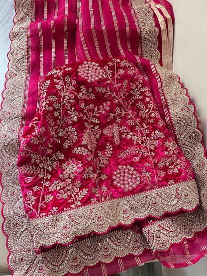 Vanisha organza striped saree