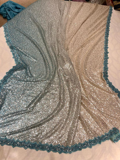 Sivi Shaded sequence saree