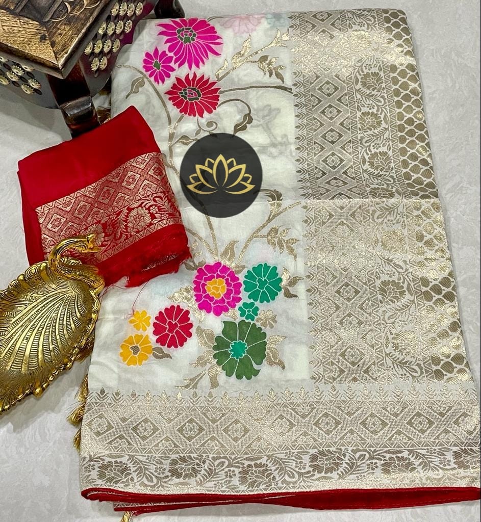Mavika Moonga banarsi saree