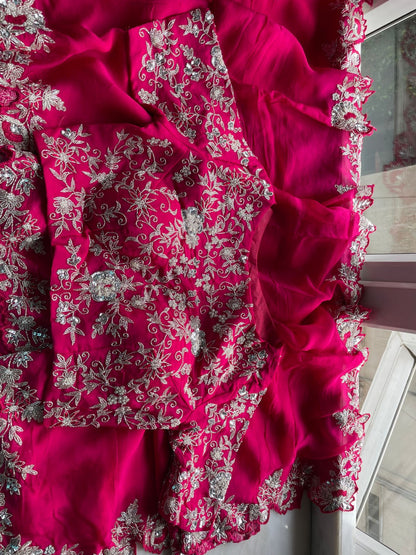 Mushika organza saree