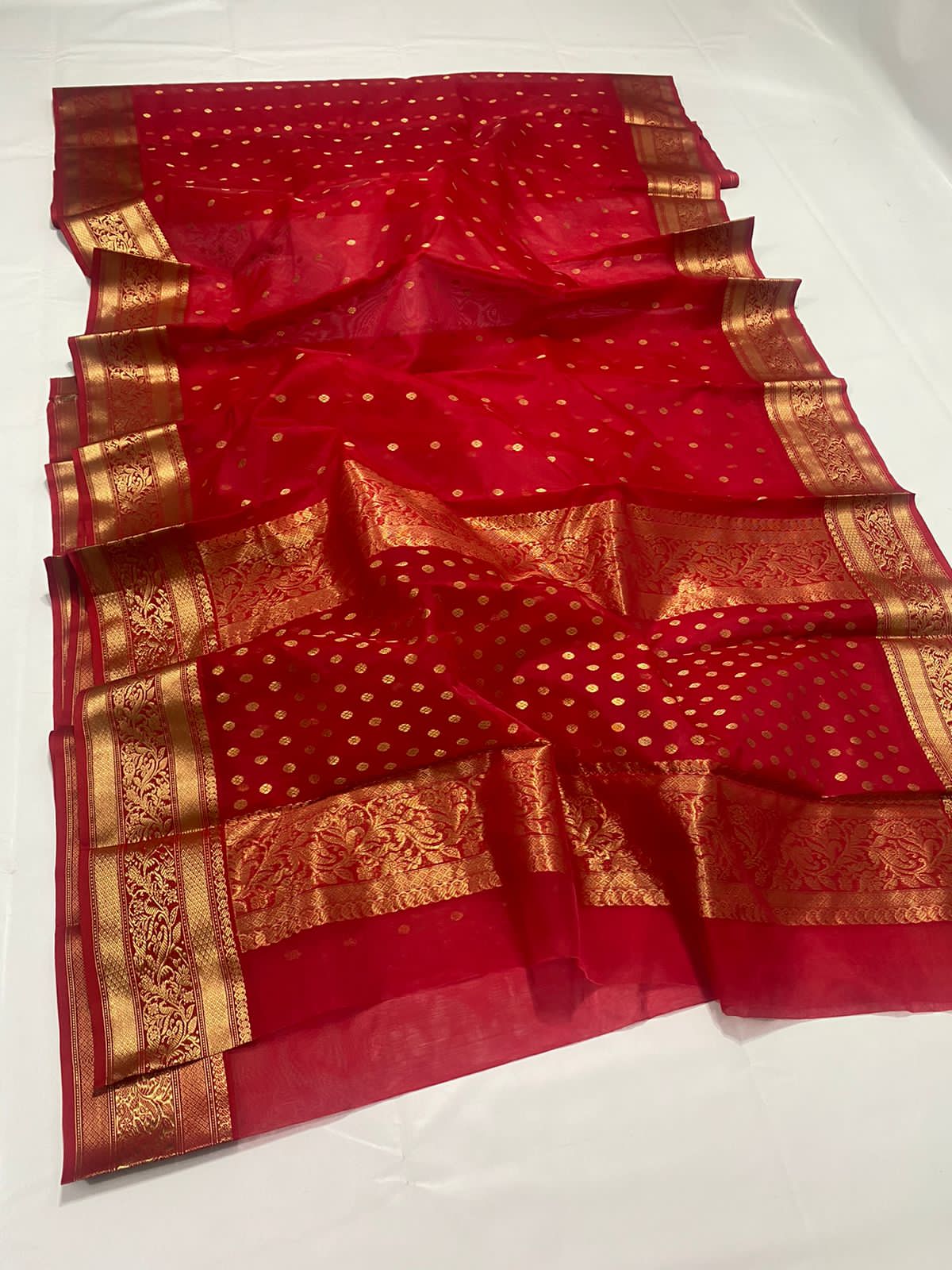 Heer yellow Chanderi saree handloom saree blouse