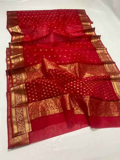 Heer yellow Chanderi saree handloom saree blouse