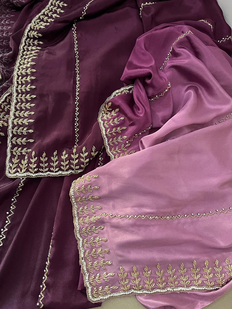 Naveli crepe kat Dana saree