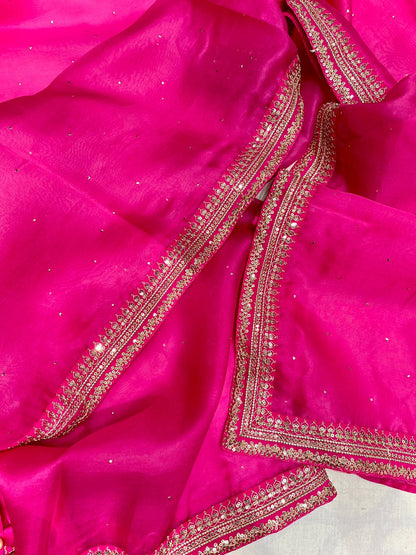 Rihana trendy organza saree