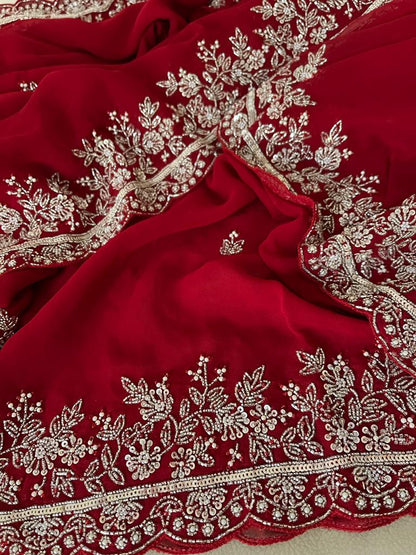 Yashsavi gorgette Indian saree