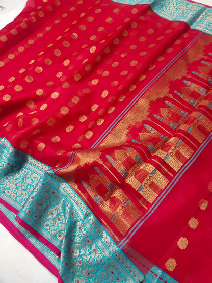 Rajmahal inspired Chanderi saree