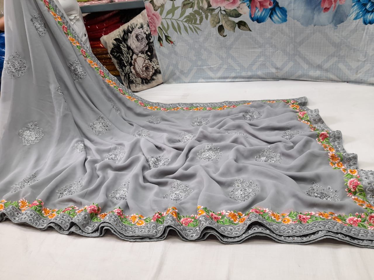 Farzania gorgette saree