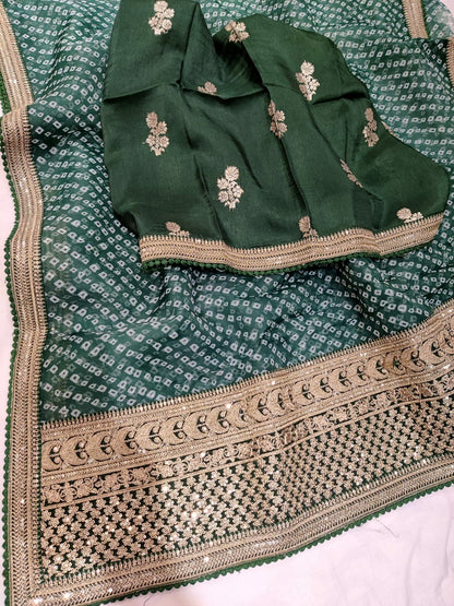 Noori bandhej organza saree