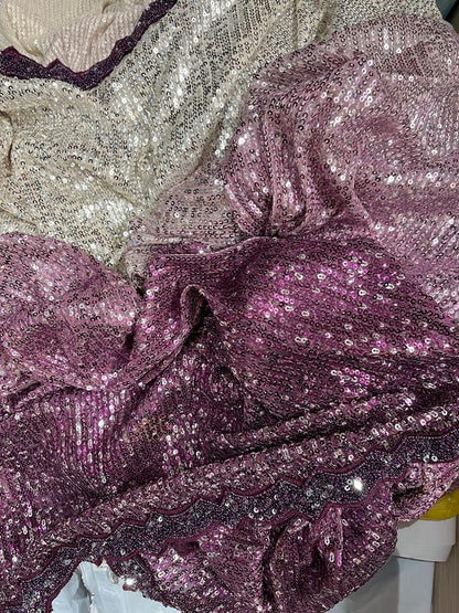 Sivi Shaded sequence saree