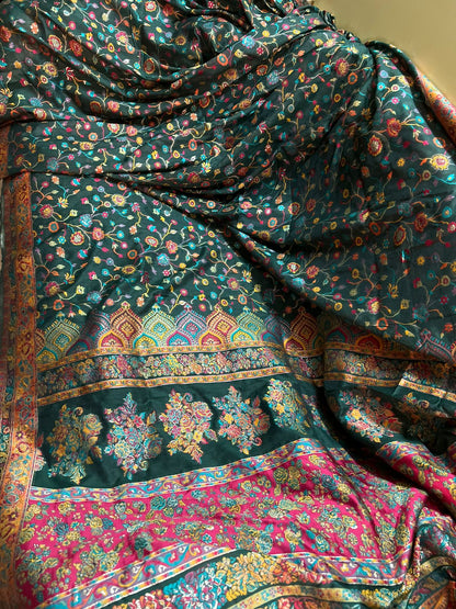 Emerald Kani inspired saree