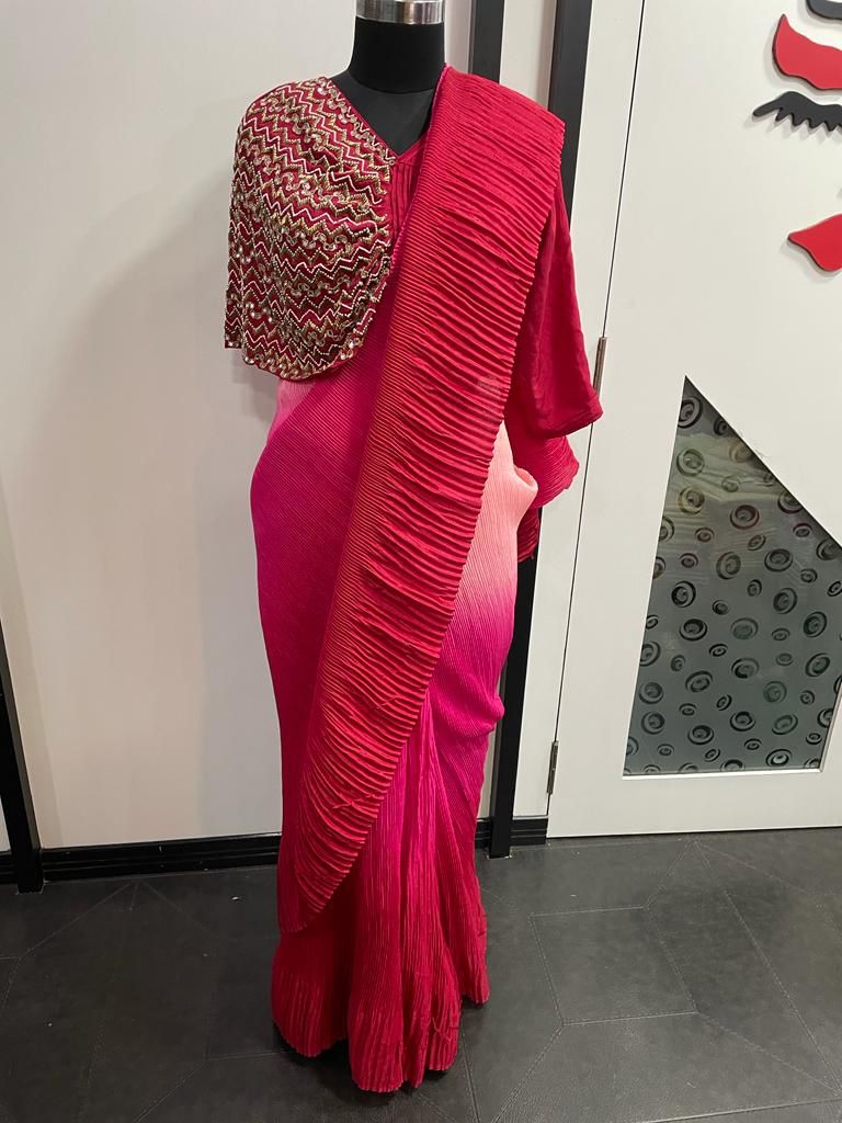Fancy crushed saree