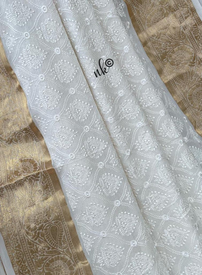 Sumitra khaddi gorgette saree