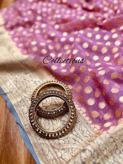 Pink handwoven Banarsi saree