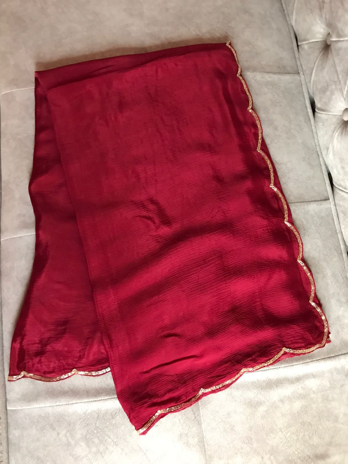 Classy crepe chinon handloom saree