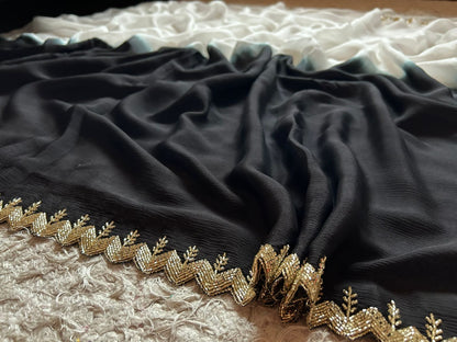 Nouvi crepe luxury saree
