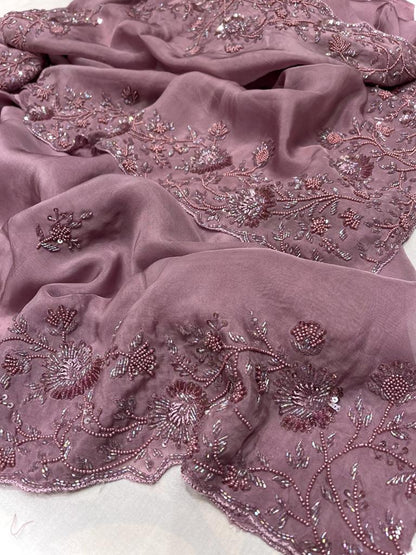 Alicia organza embroidered saree