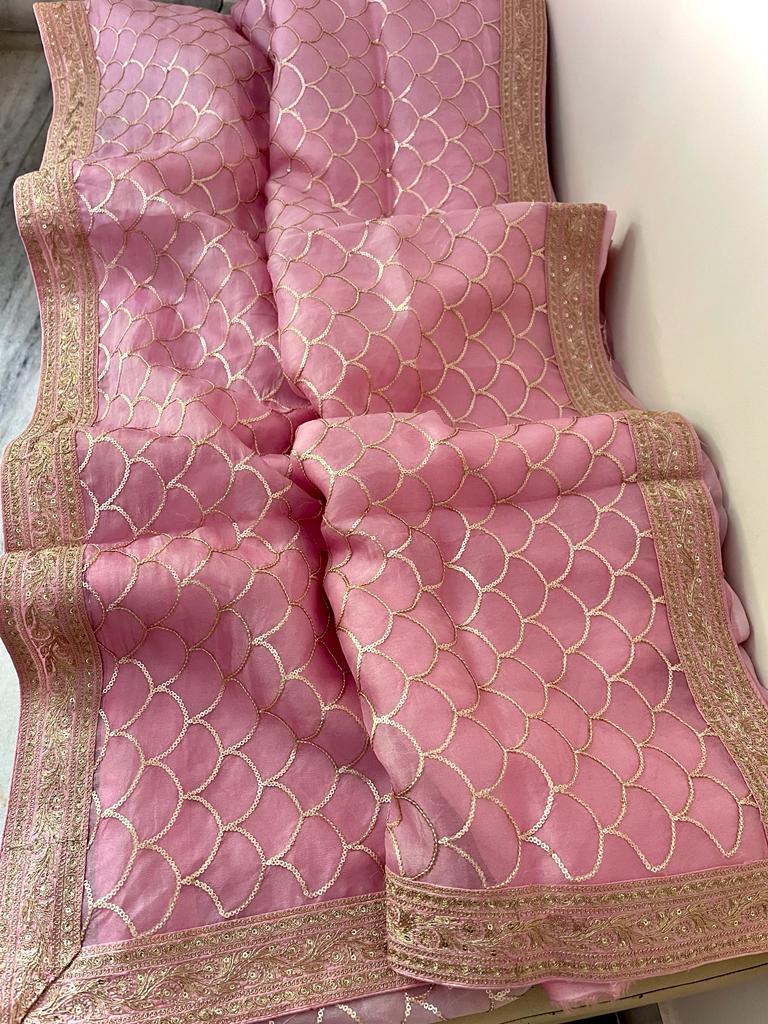 Lavina organza sequence saree