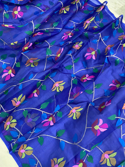 Royal handwoven jamdani saree