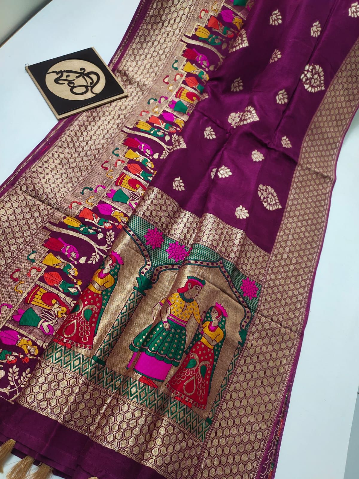 Traditional Indian moonga saree