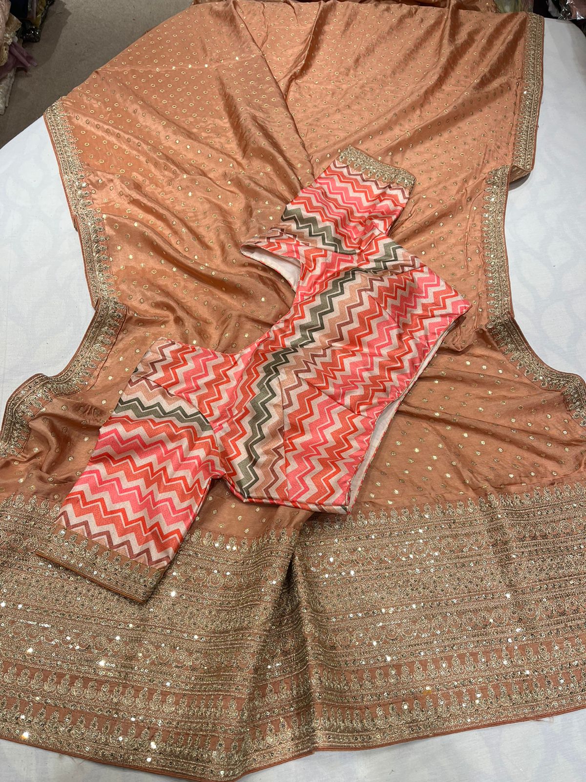 Rashvi printed moonga saree