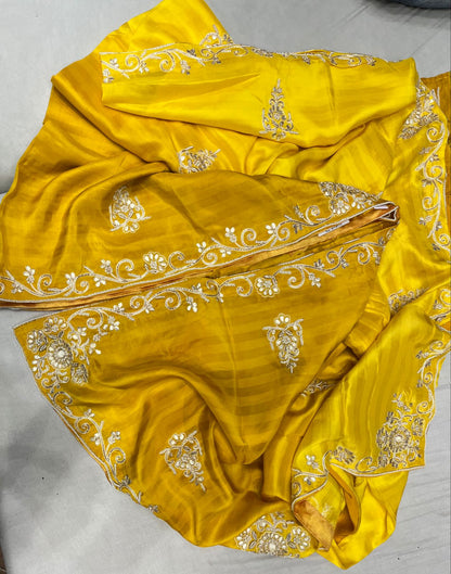 Handloom silk gottapatti saree
