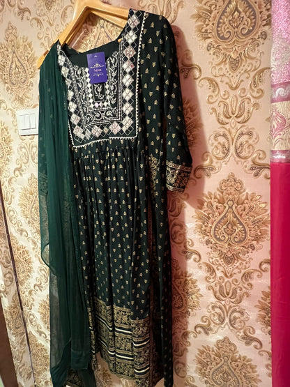 Emerald cotton suit piece