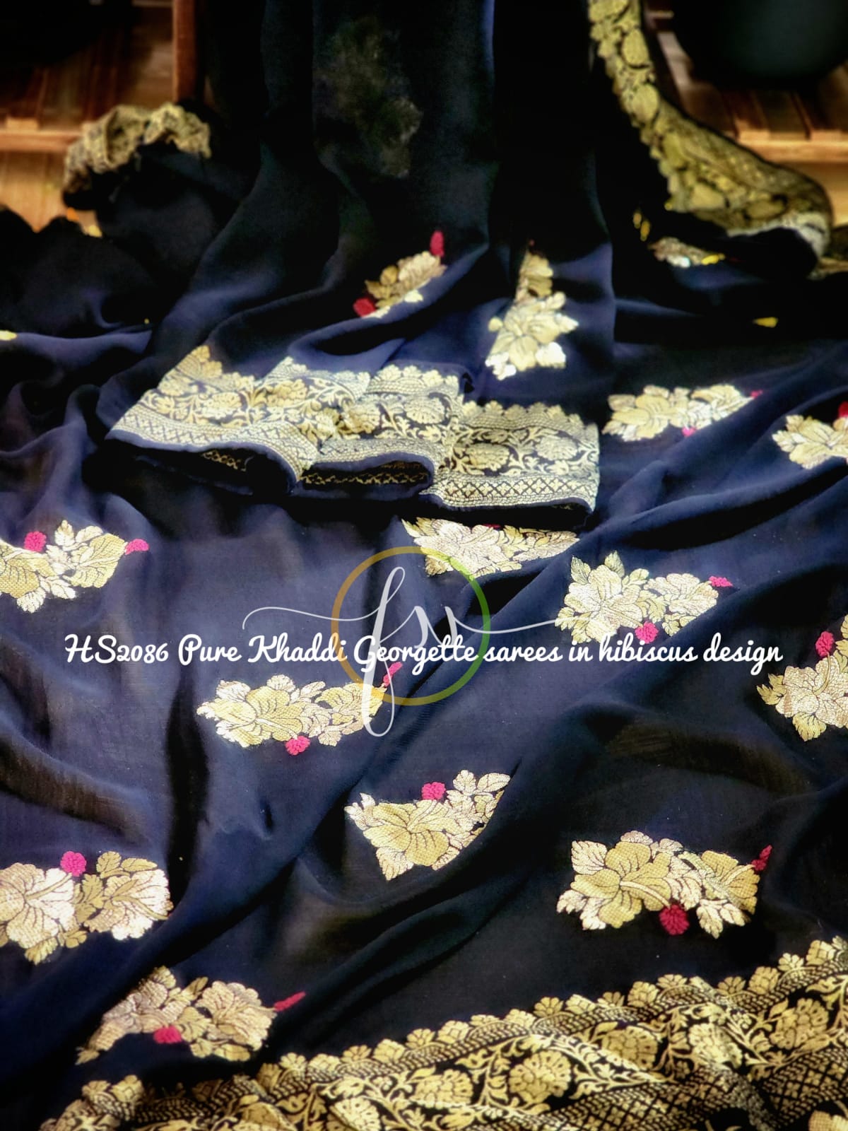Raazvi khaddi Banarsi Meenakari saree