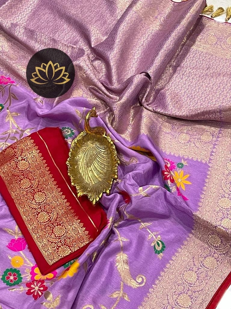 Mavika Moonga banarsi saree