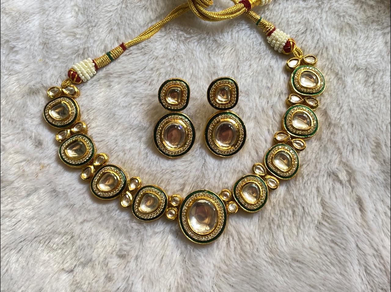 Parisha Kundan Meena necklace set