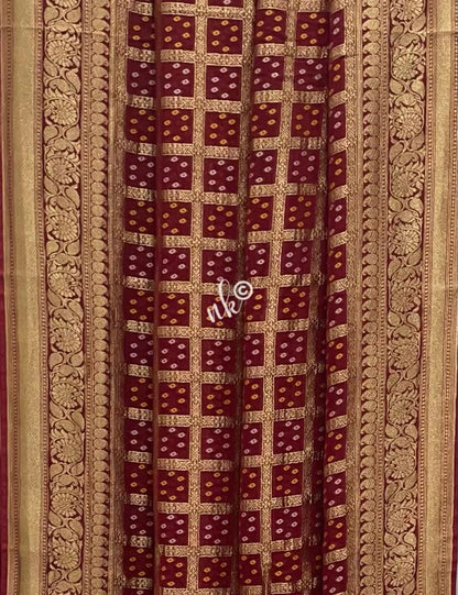 Bandhani gorgette saree