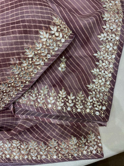 Lehariya gottappati organza saree