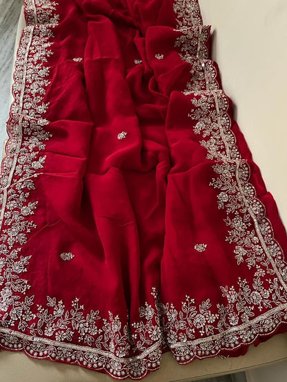 Yashsavi gorgette Indian saree