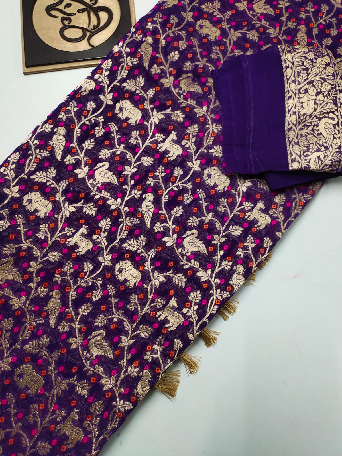 Kamisha khaddi gorgette saree
