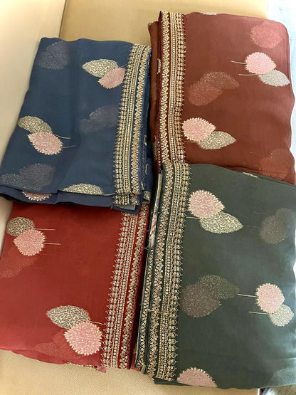 Rakhisha organza beautiful trendy saree