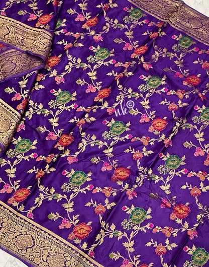 Silky Banarasi Meenakari saree