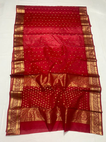 Heer yellow Chanderi saree handloom saree blouse
