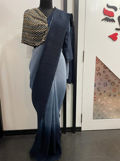 Fancy crushed saree