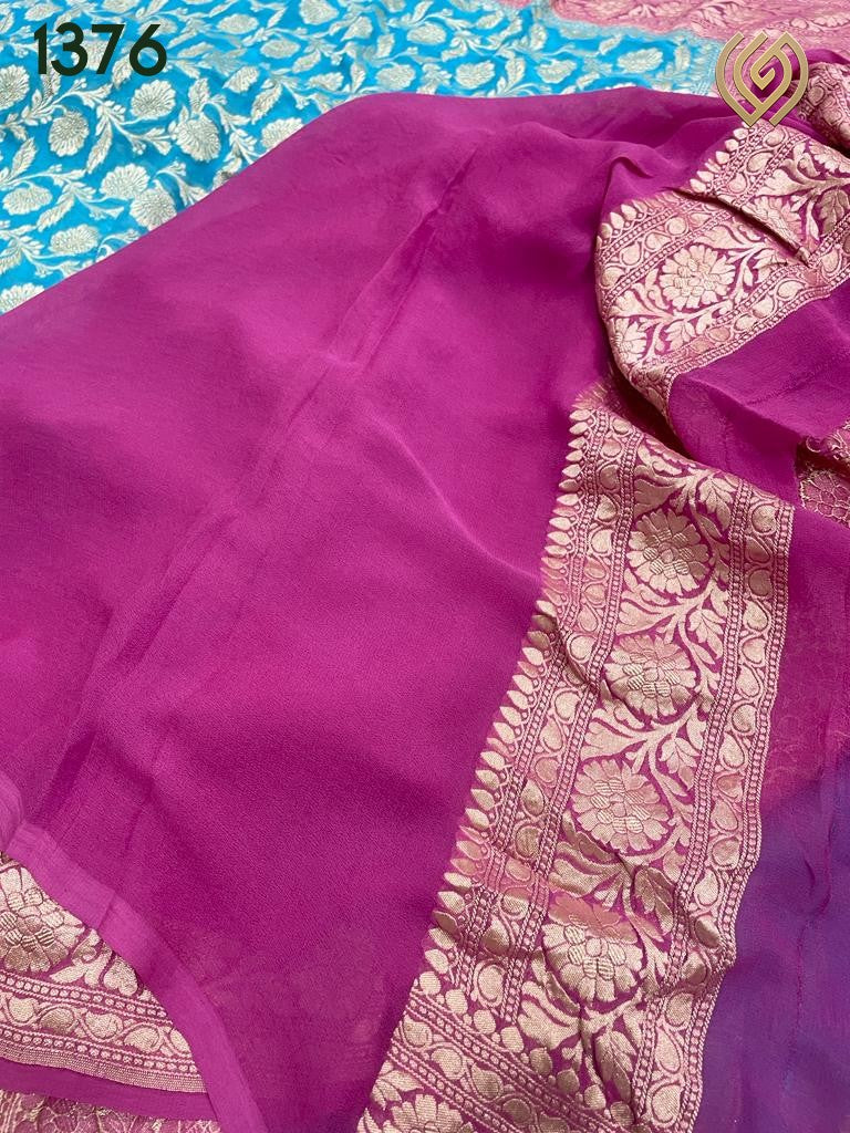 Lonasa handloom gorgette saree