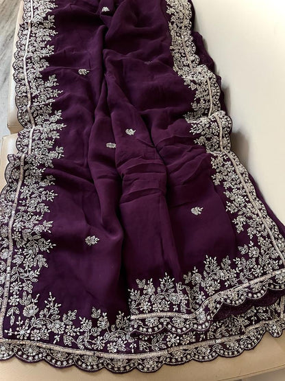 Yashsavi gorgette Indian saree