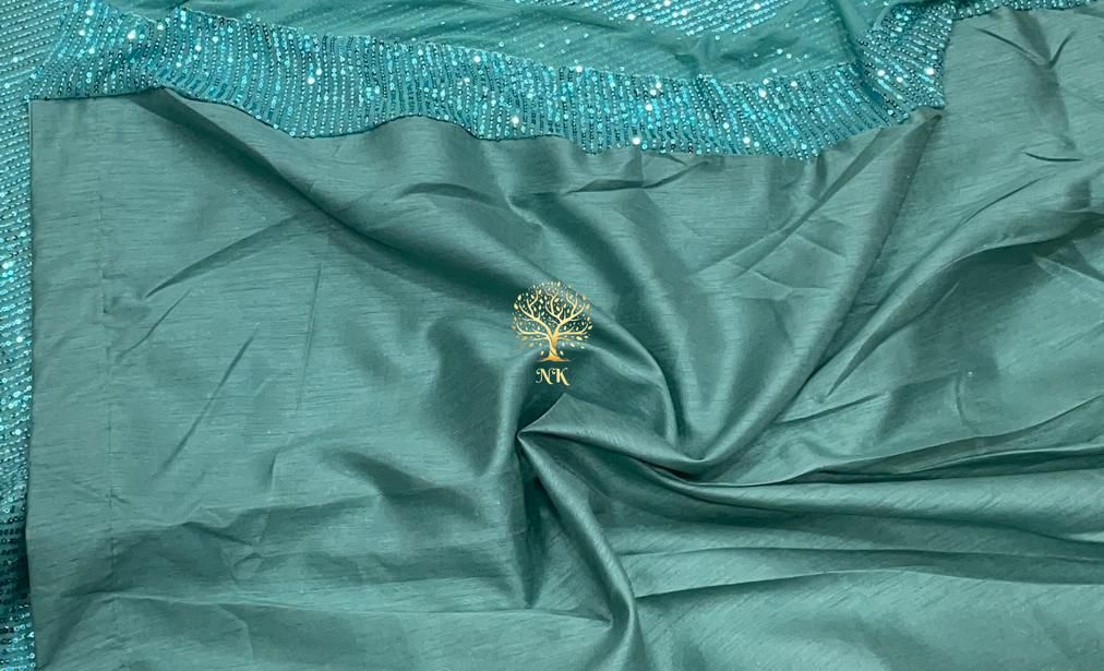 Elegant styled sequins saree
