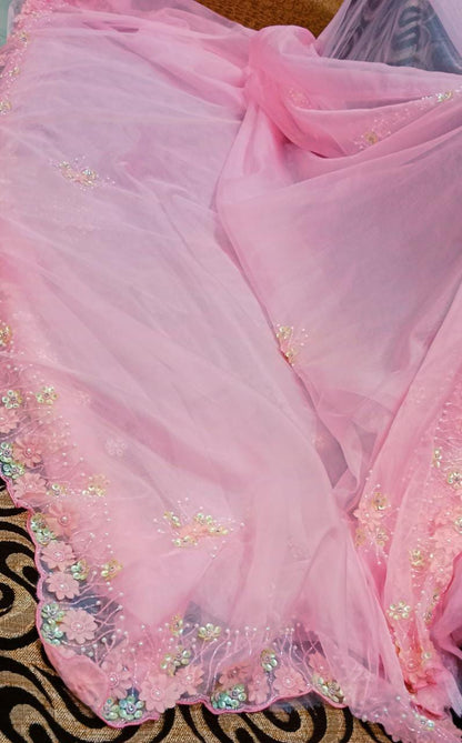 Fairly organza beautiful saree women sari