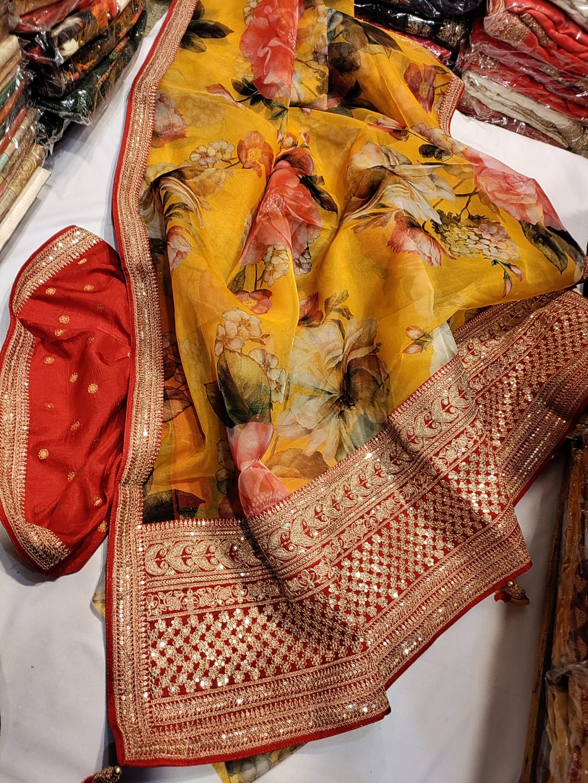 Digital floral printed sares