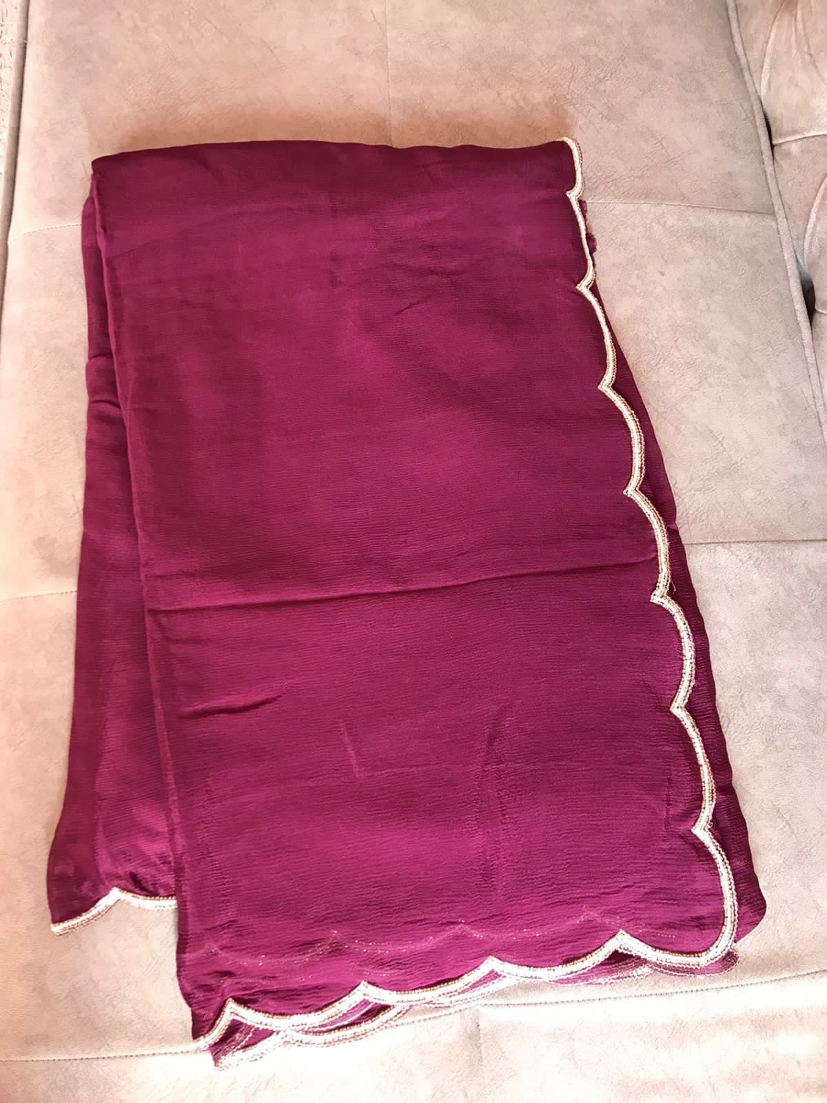 Classy crepe chinon handloom saree