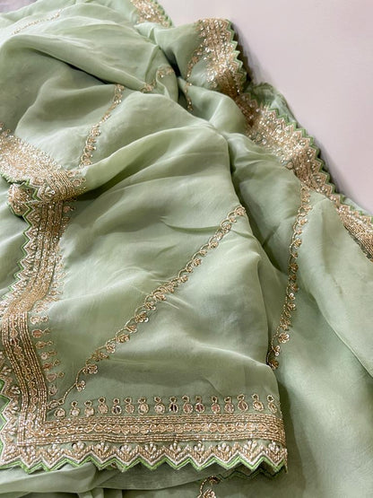 Nivesha organza partywear saree