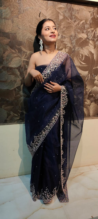 Nainika organza saree
